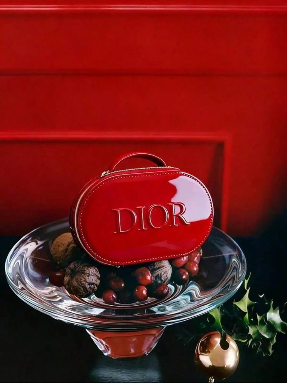 Dior Red Patent Oval Cosmetic Casem VIP GWP